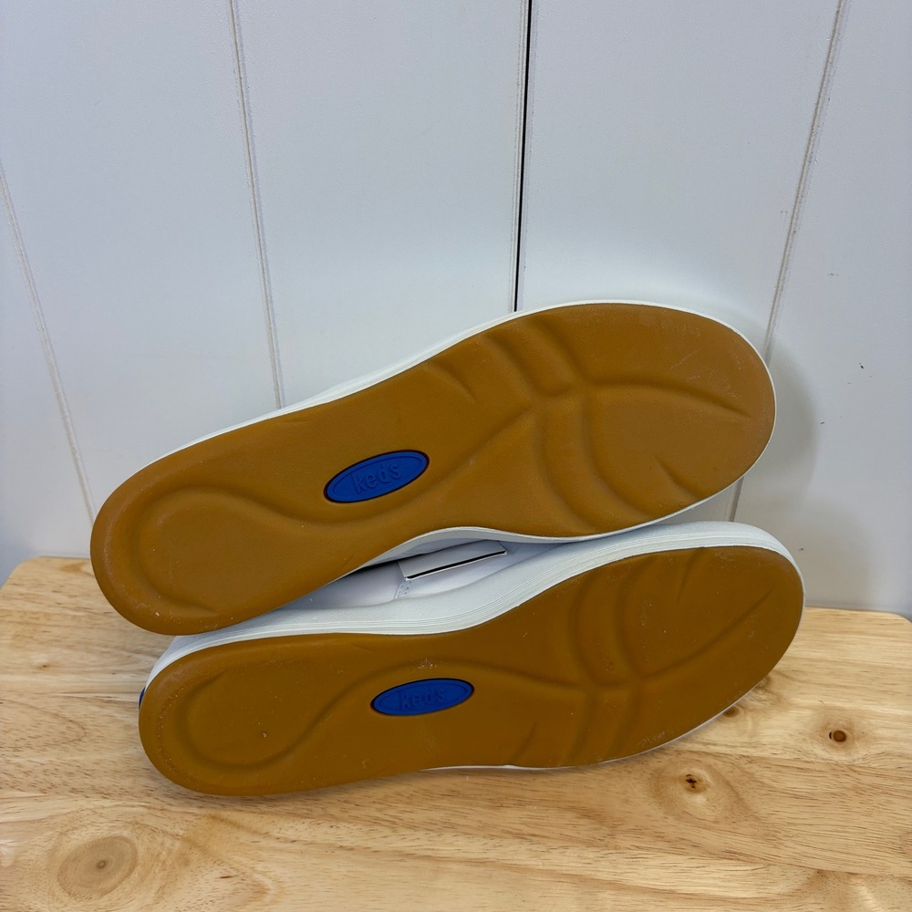 Keds Preppy Slip On Leather Sneakers Women Size 10 Minimalist Tennis Clean Girl - Picture 6 of 9
